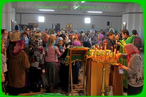 Вербное воскресение, всенощное бдение в Никольском храме, г. Березники