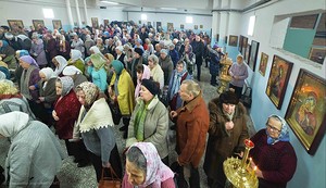 Божественная литургия в Свято-Никольском храме г. Березники 6 ноября 2016 г.