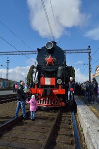 Станция Березники. Ретро-поезд Победы