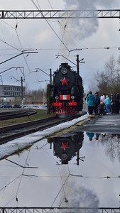 Станция Березники. Ретро-поезд Победы